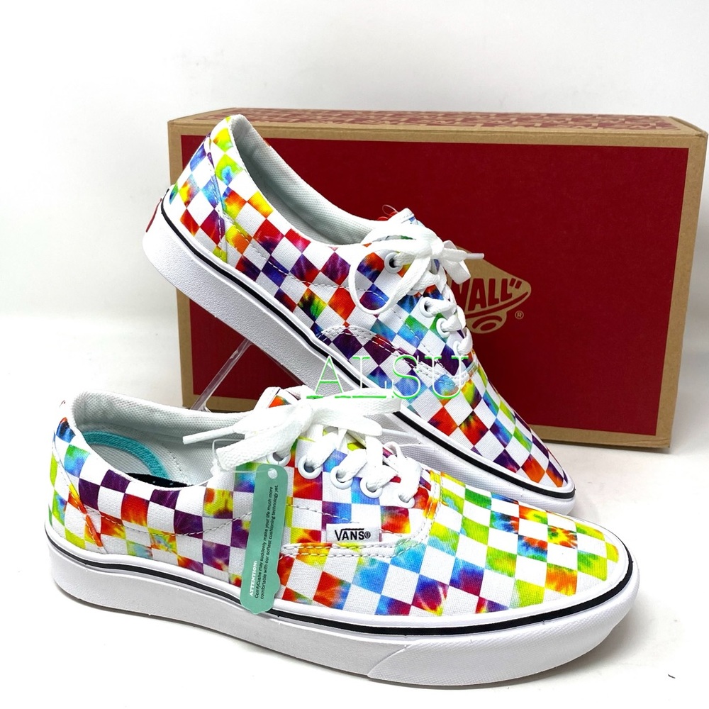 💖MEGA SALE💖VANS Comfycush Era Tie Dye  Mens Checkerboard Multi   VN0A3WM9WWX - Picture 9 of 9